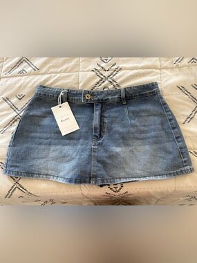 Elleven denim mini skirt in denim blue